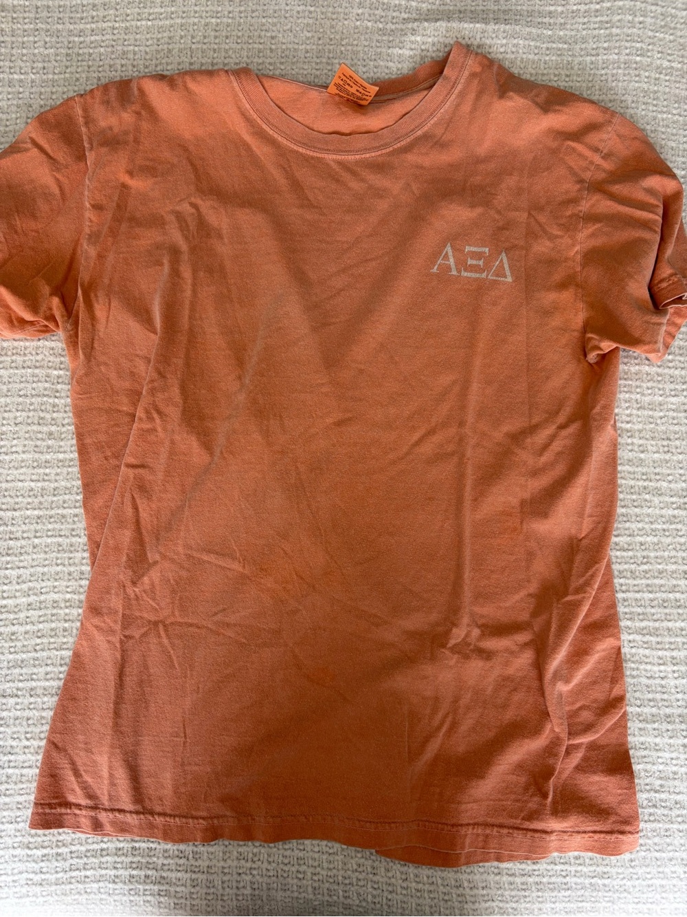 Alpha Xi Delta Comfort Colors Women's Short Sleeve Tee in Orange